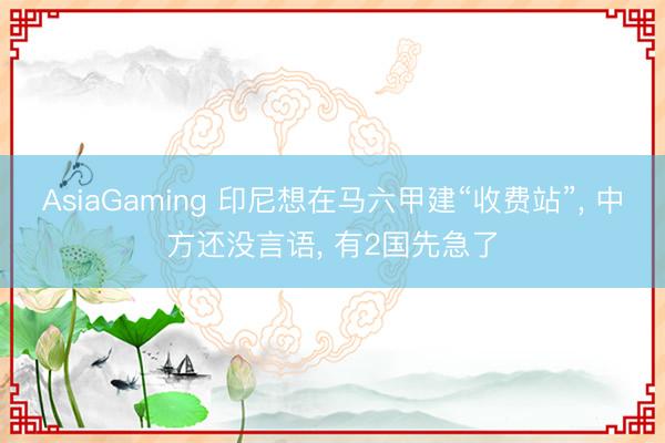 AsiaGaming 印尼想在马六甲建“收费站”， 中方还没言语， 有2国先急了